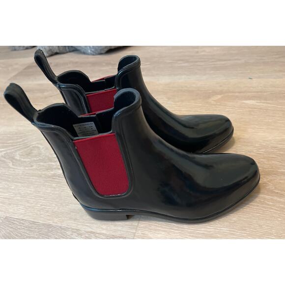 Lauren Ralph Lauren Tally Rain Boot WOMENS SIZE 7 B BLACK RED - Picture 3 of 8